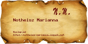 Notheisz Marianna névjegykártya